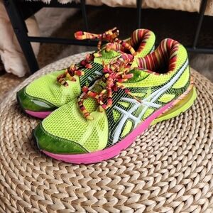 Asics Women’s Neon Yellow Pink Running Shoes